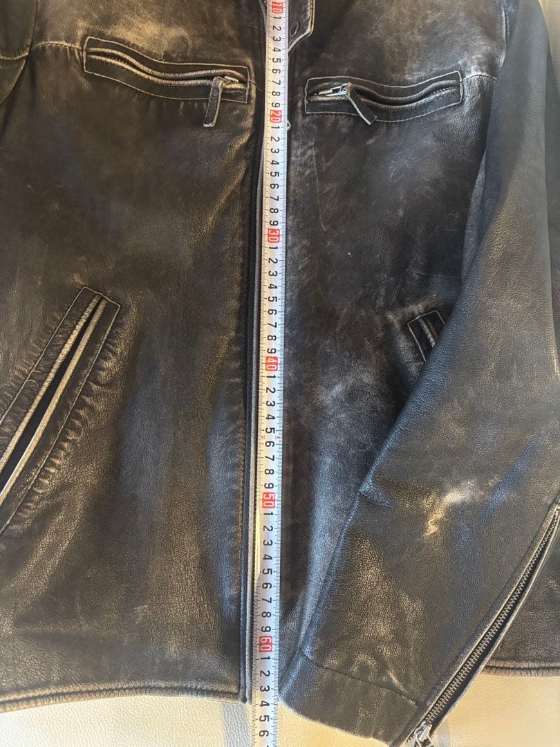 美品 DIESEL 本革 革ジャン M ダメージ加工 - メルカリ