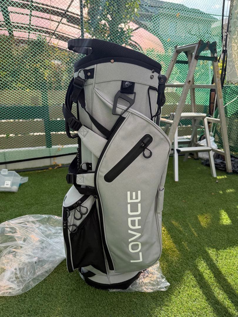新品 LOVACE 14分割 軽量 キャディバッグ ゴルフ バッグ グレー 新品 未使用 LOVACE 14分割 軽量 スタンド キャディバッグ ゴルフ