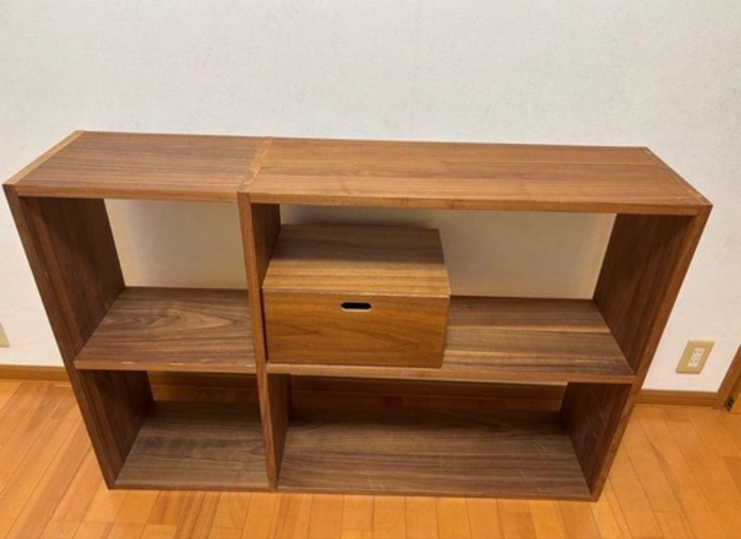 無印　スタッキングシェルフウォールナット材 スタッキングシェルフセット・5段×2列・ウォールナット材 | 無印良品