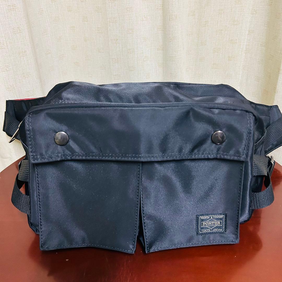 PORTER ポーターエルファインウエスト内側赤　吉田カバン Amazon | ポーター エルファイン ウエストバッグ(S) 383-06696 クロス