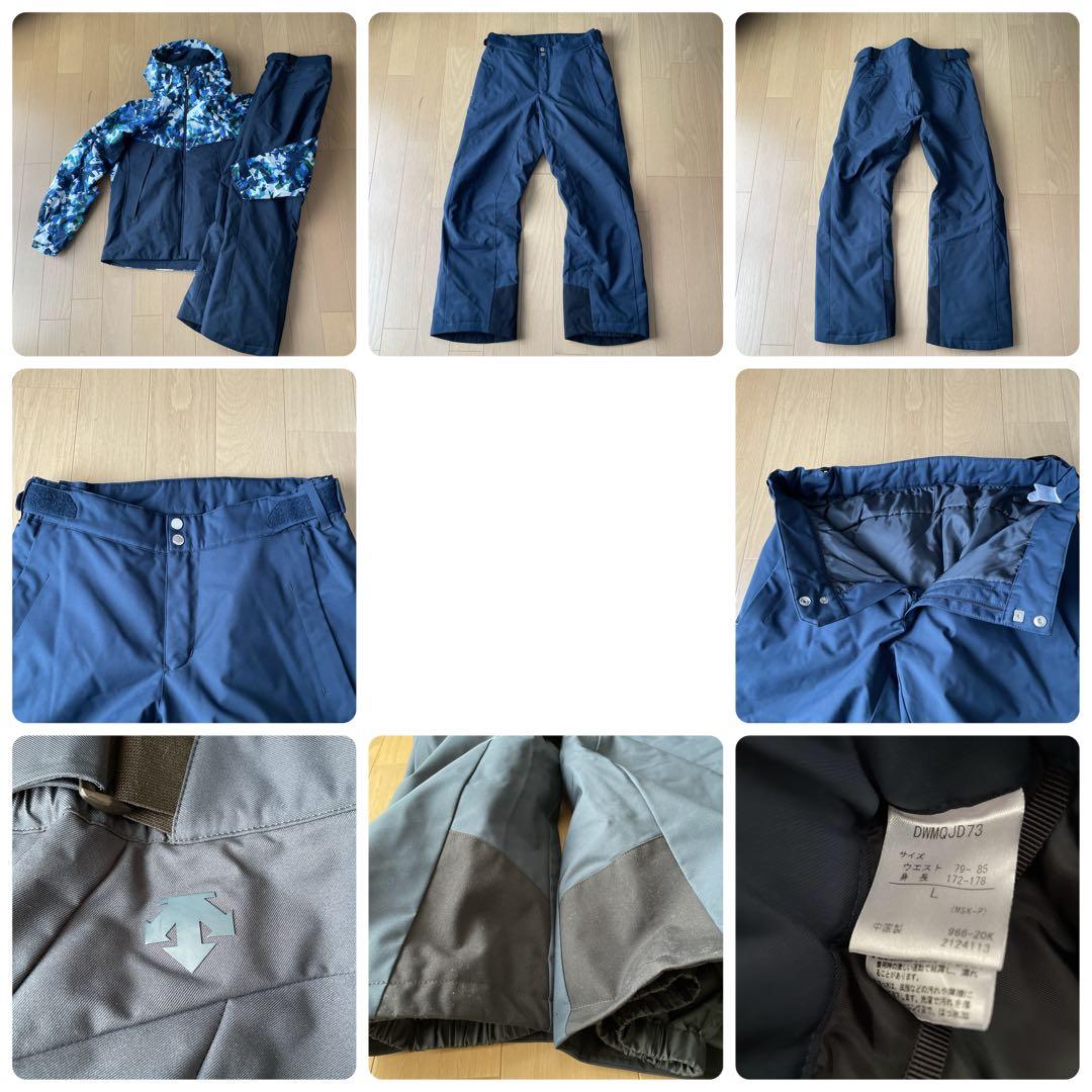 デサントDESCENTEスキーウェア 上下セット デモチーム 中古 サイズL