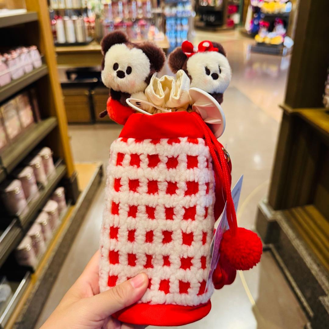 上海ディズニー　ミッキーandミニー　ステンレスボトル　カバー水筒セット 上海ディズニー ミッキーandミニー ステンレスボトル カバー水筒セット