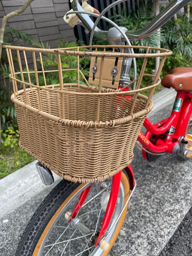 おしゃれ自転車 Regalio ピンクブラウン ドット柄 22インチ 前カゴ付き
