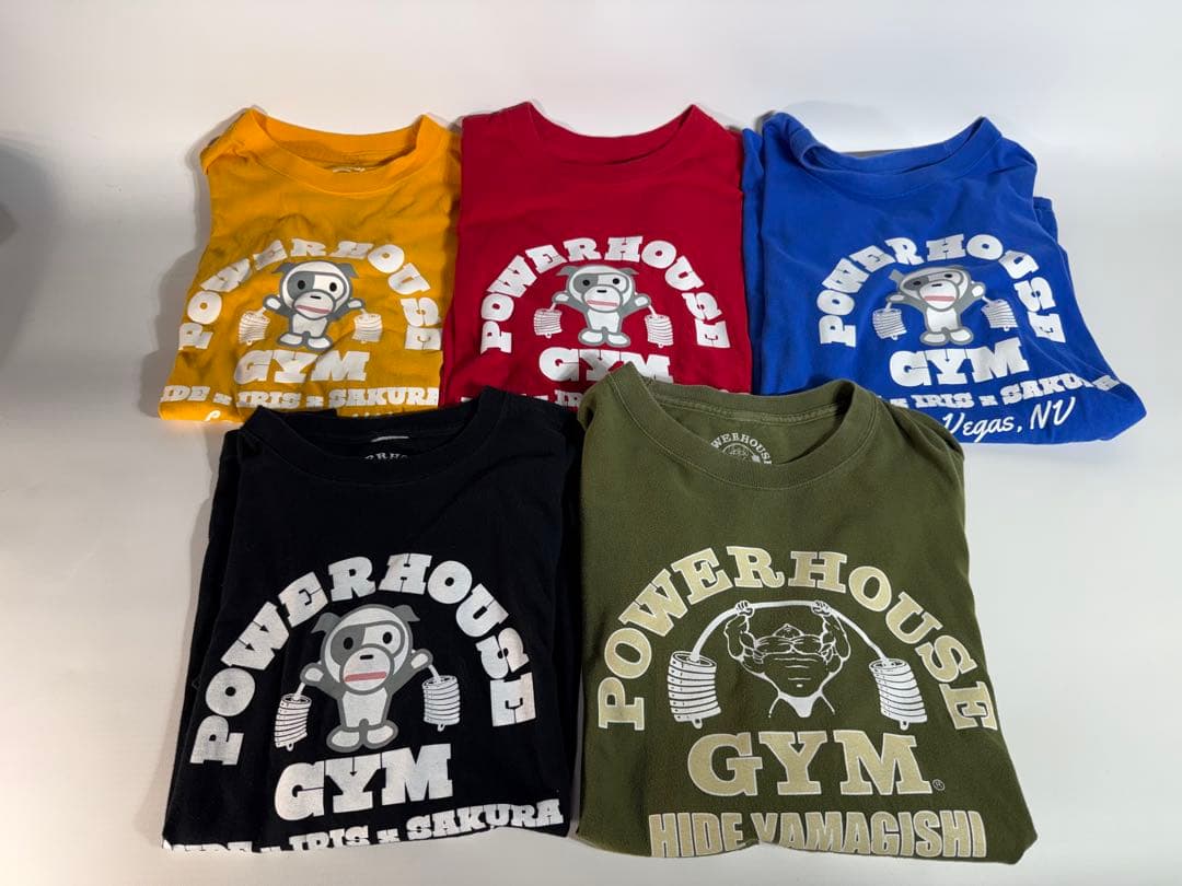 パワーハウスジム　Tシャツ　5枚セット POWERHOUSE GYM HIDE YAMAGISHI Tokyo, Japan｜パワーハウスジム東京