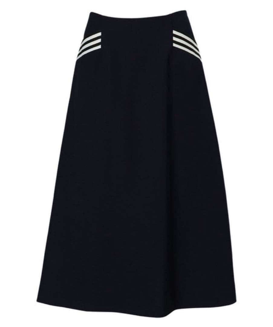 BORDERS at BALCONY ボーダーポケットツイールスカート BD1121-3H-05_BLACK_1
