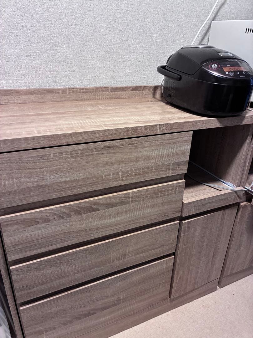 ナチュラルオーク LOWYA 食器棚 90cm Amazon｜LOWYA ロウヤ 食器棚 キッチンボード レンジ台 収納 幅90cm