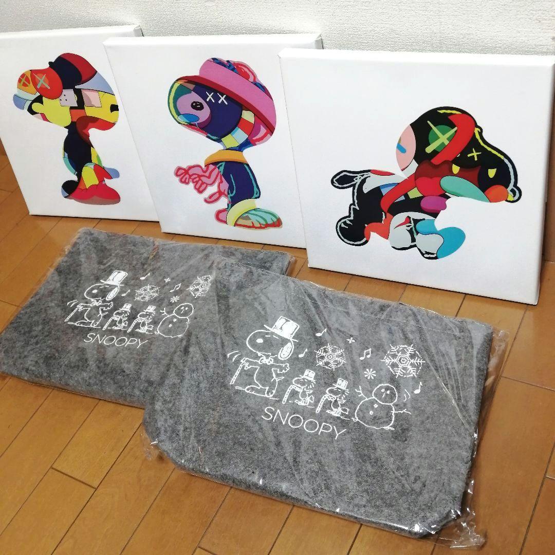 KAWS　カウズ　SNOOPY　スヌーピー　アートキャンバス　トートバッグ Uniqlo Kaws Collaboration Snoopy Canvas Tote Bag Peanuts Japan | eBay