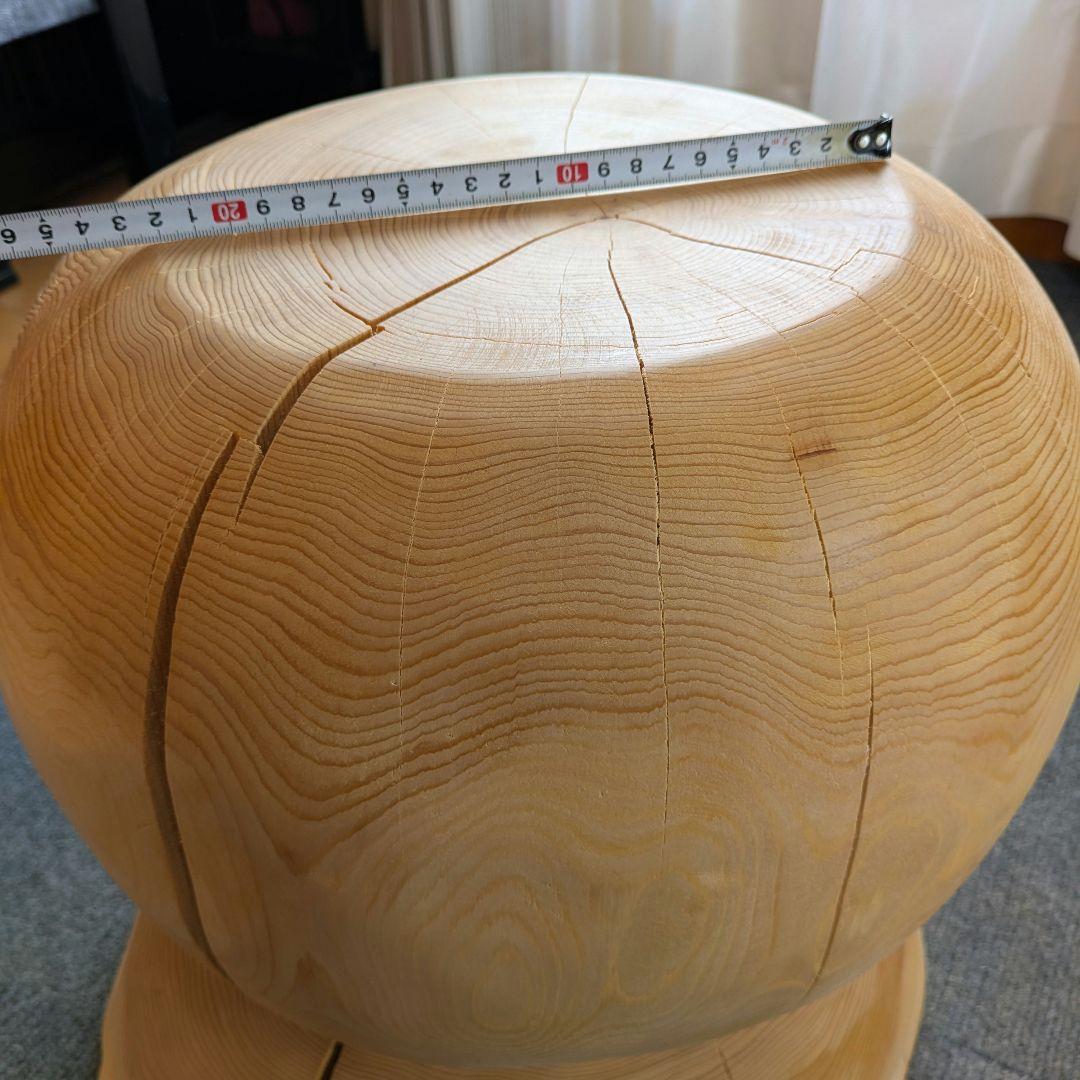 天然ヒバ 大型 切り株 丸太 椅子 スツール テーブル 高さ約41.5cm