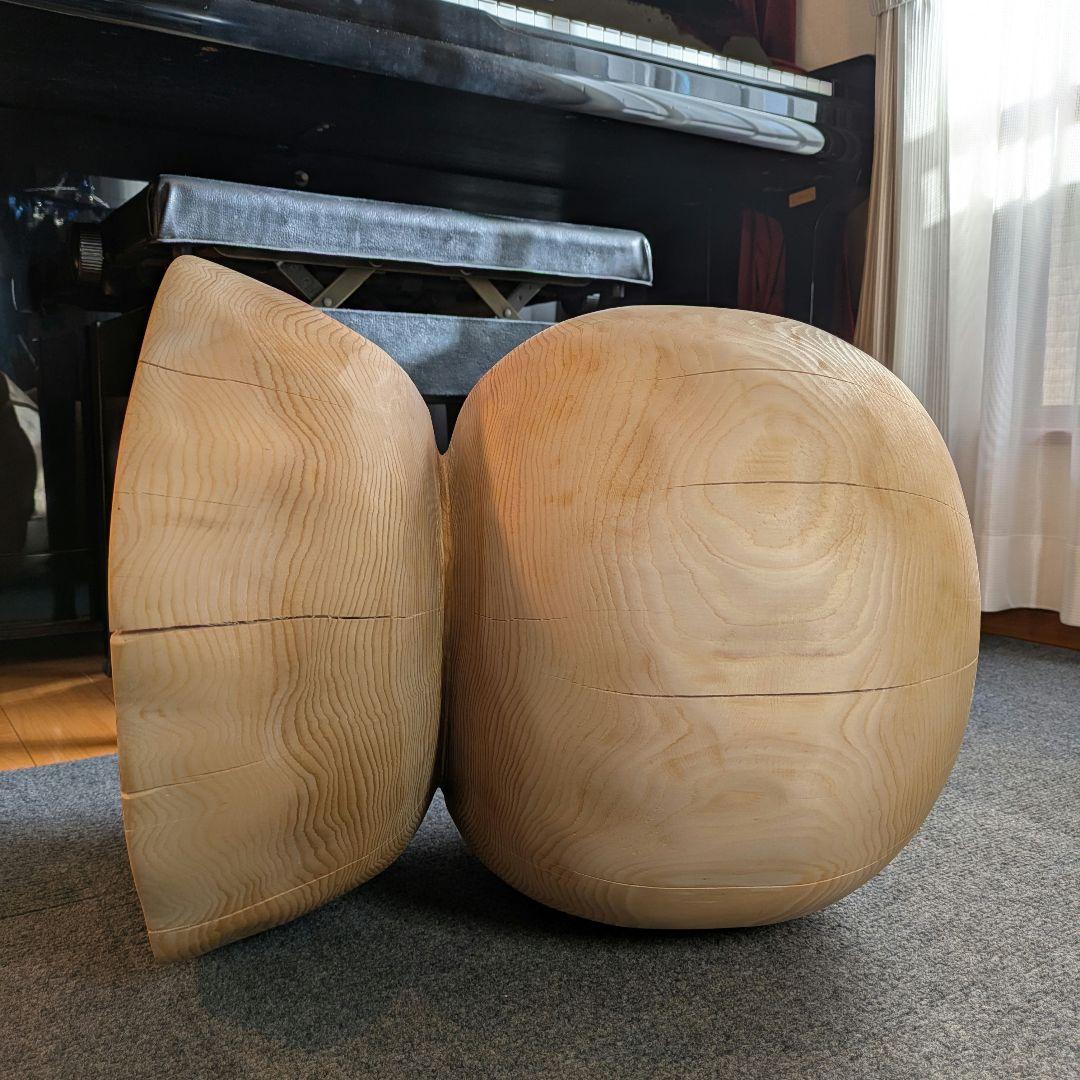 天然ヒバ 大型 切り株 丸太 椅子 スツール テーブル 高さ約41.5cm