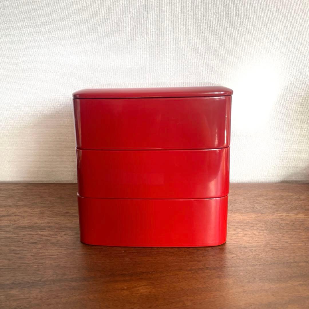 重箱　漆器　朱赤　三段重　木製漆器 楽天市場】重箱 漆塗り 6.5寸 20cm 三段重 朱（赤） モダン 漆器 日本