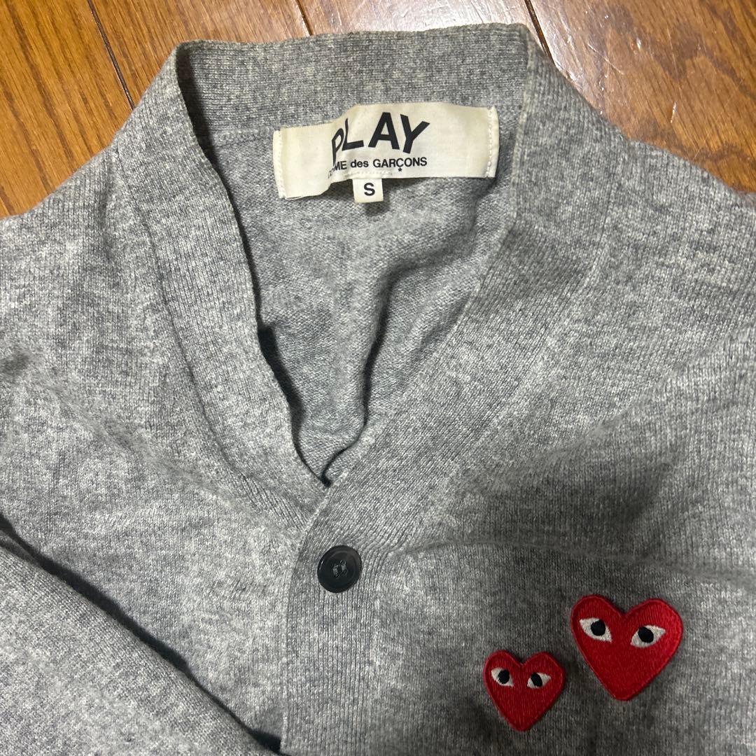 PLAY COMME des GARÇONS グレー カーディガン S