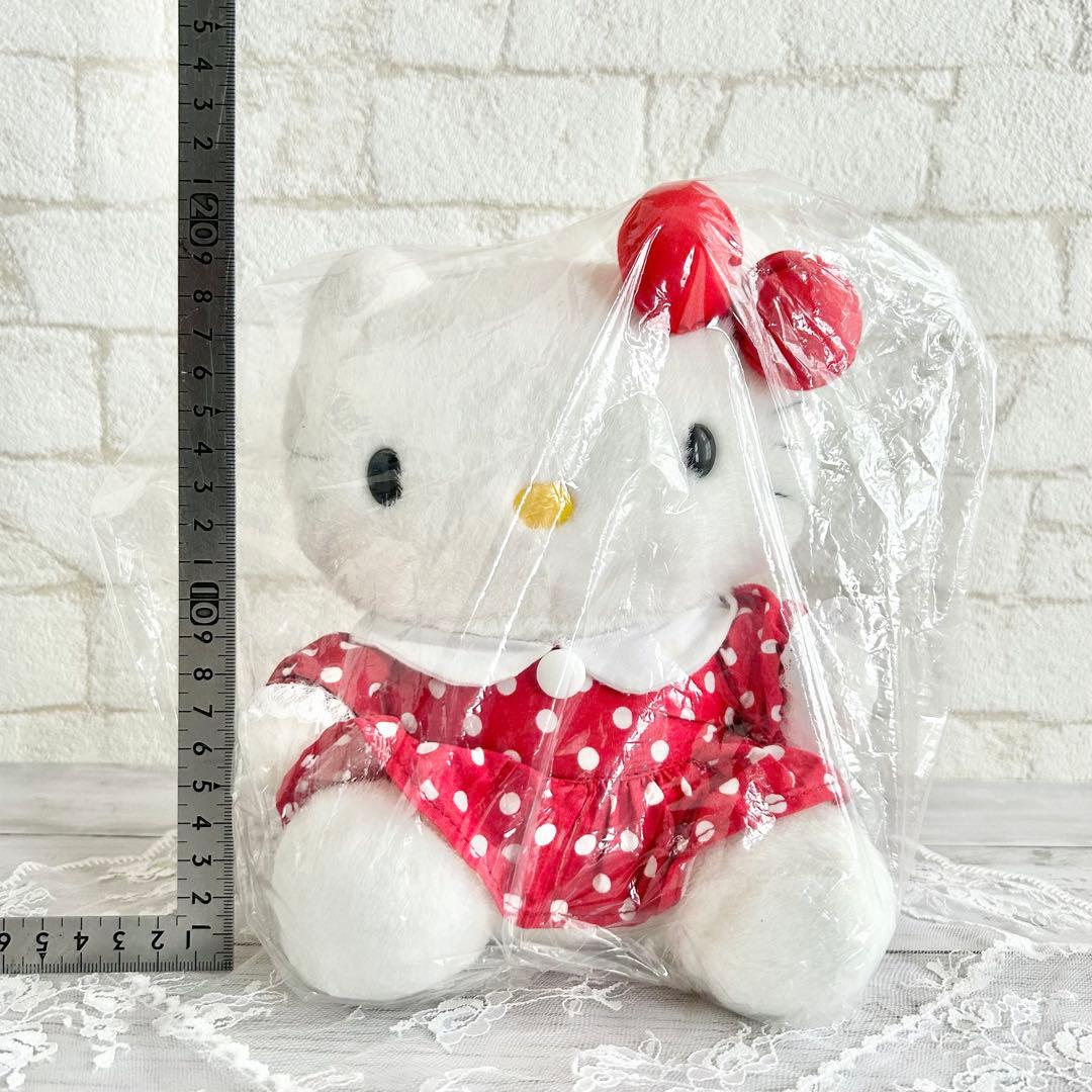 ❤️未使用 当時物 水玉ワンピース ハローキティ ぬいぐるみ (S) 激