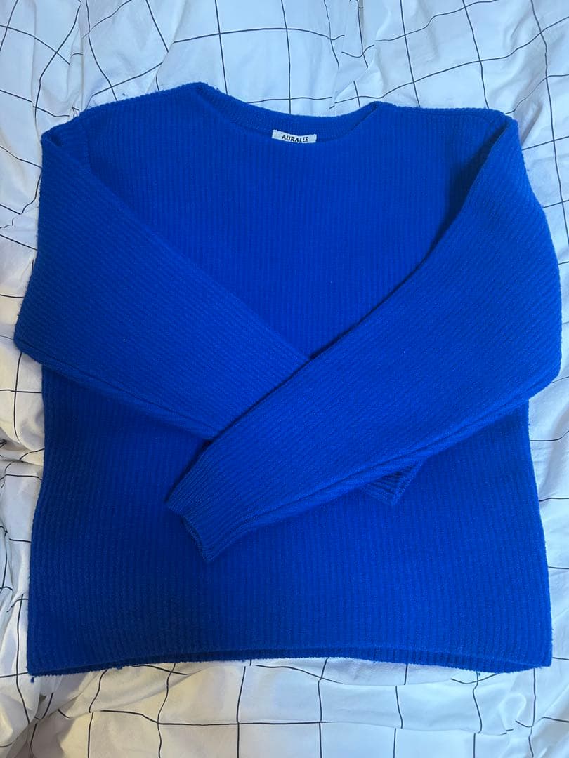 トップス AURALEE Milled French Merino Rib Knit Namu Shop - Auralee French Merino Rib Knit P/O - Dark Brown
