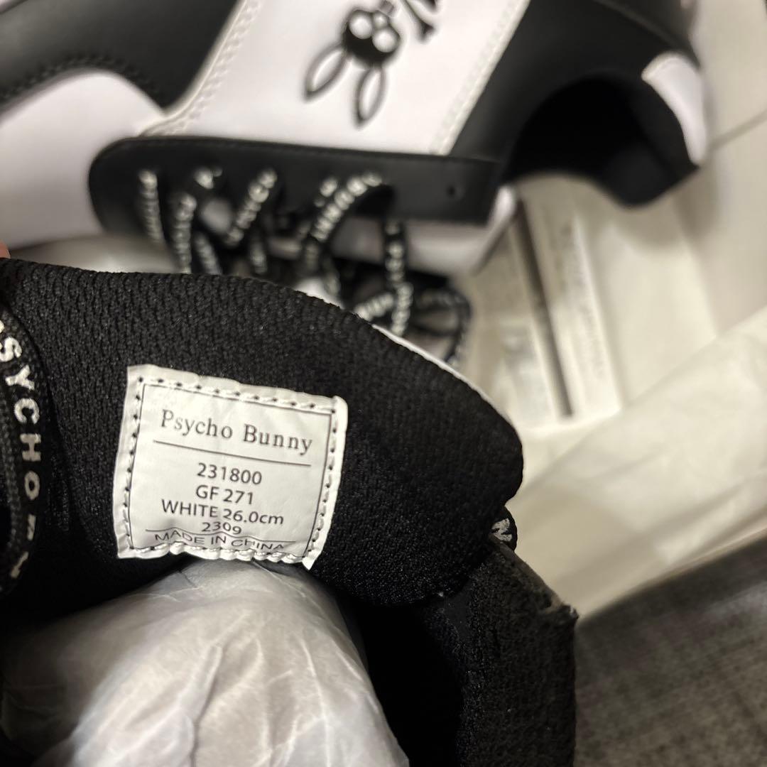 Psycho Bunny スニーカー 26.0cm ホワイト/ブラック