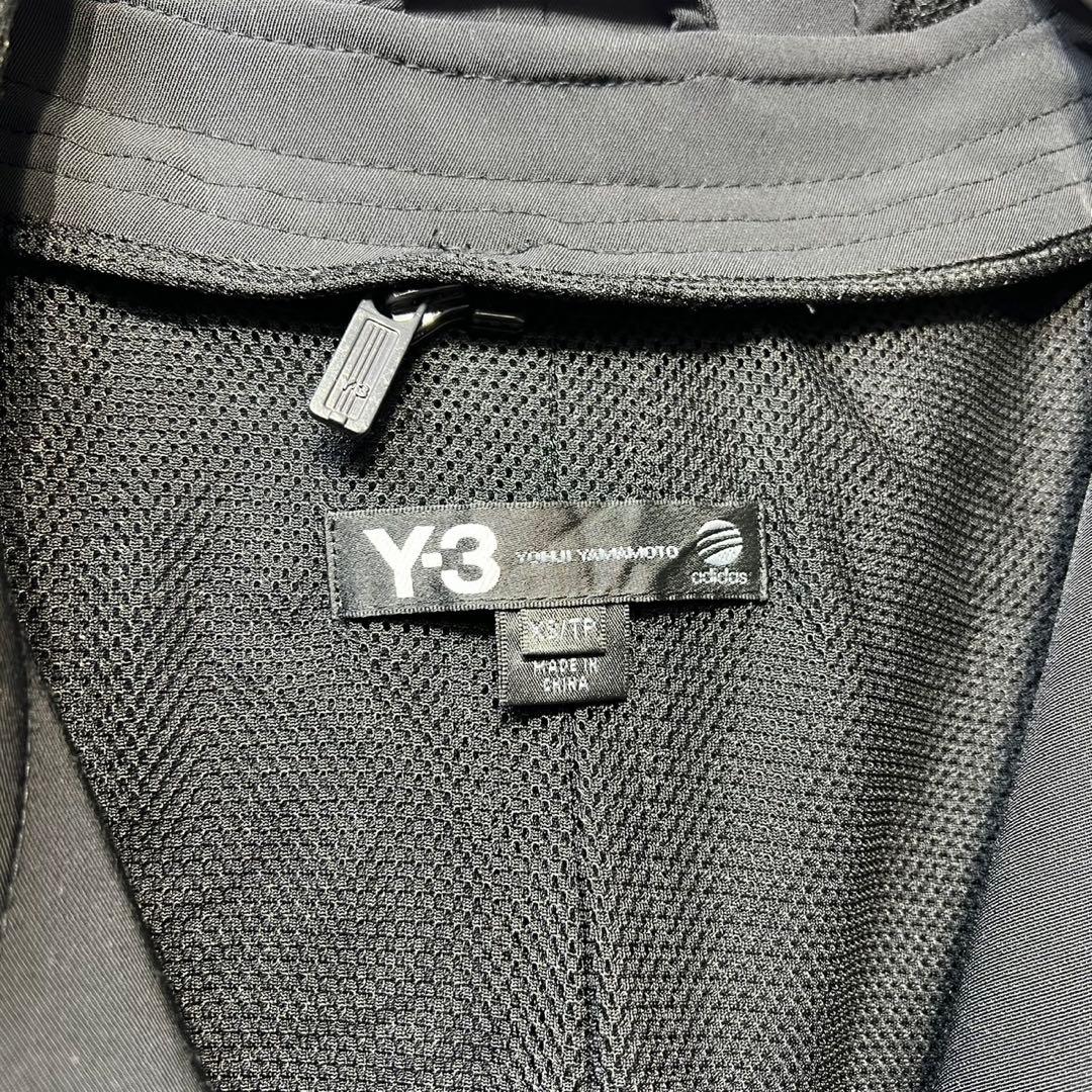 希少 美品 Y-3 ウール ライナー付き 刺繍ロゴ ステンカラー ロング