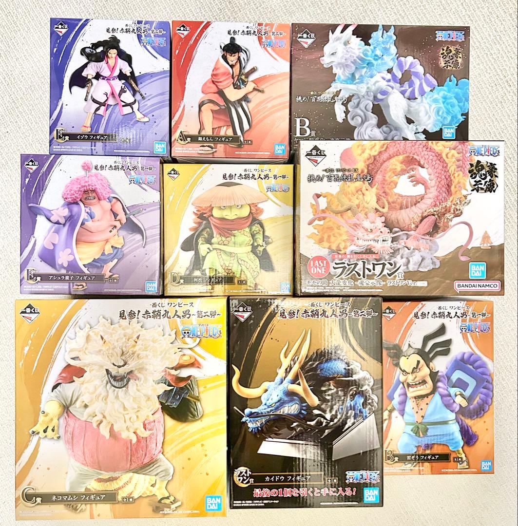 ワンピース 一番くじ カイドウ モモの助 ヤマト ONE PIECE 1番くじ ワンピース 一番くじ 魂豪示像 カイドウ モモの助 ヤマト 4体セット