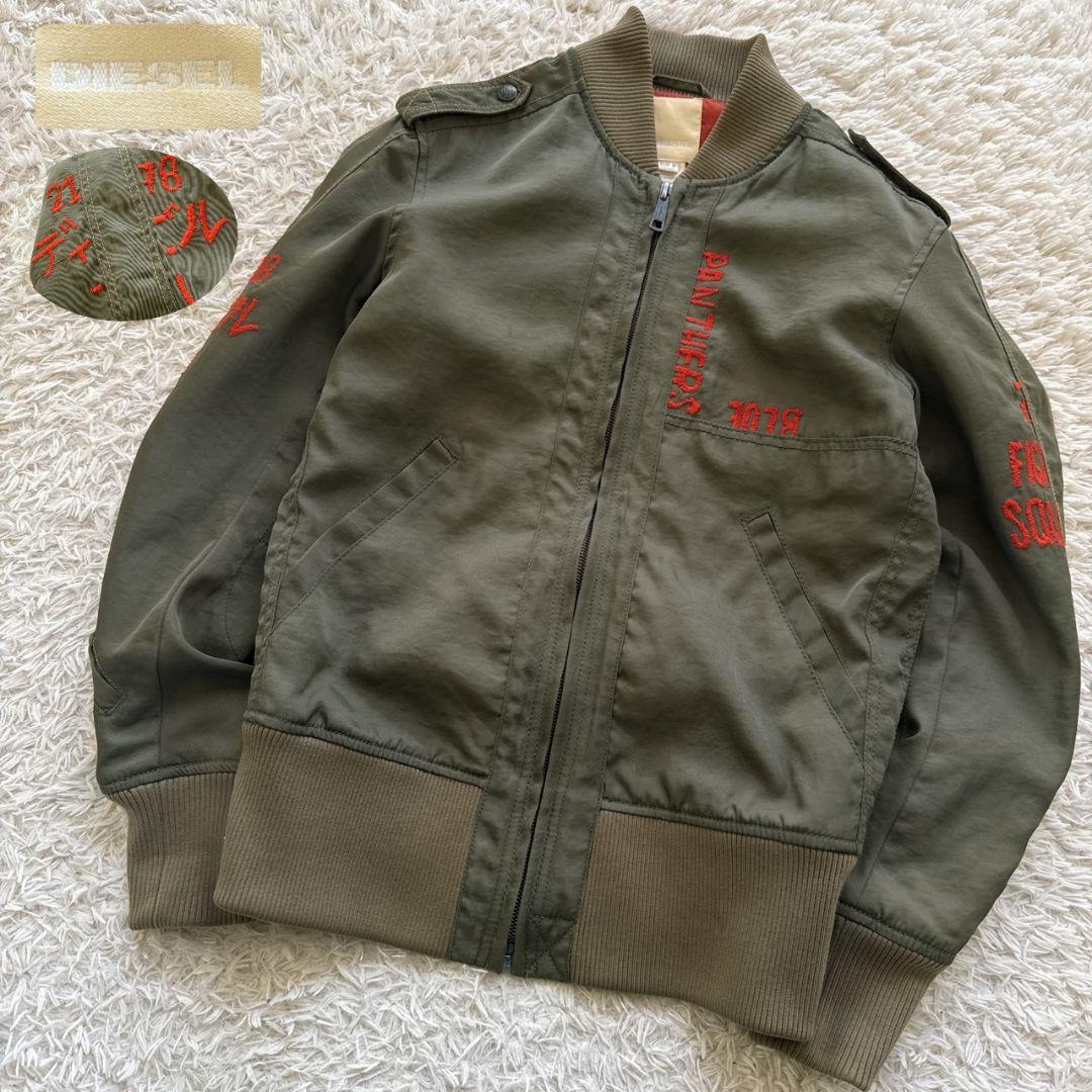 DIESEL 総刺繍 MA-1 ミリタリージャケット フライトジャケット DIESEL 総刺繍 MA-1 ミリタリージャケット フライトジャケット