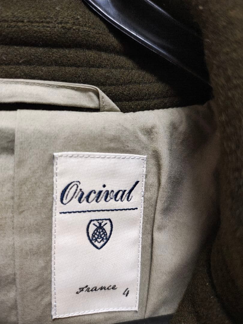 Orcival オリーブ色 フード付コート サイズ4