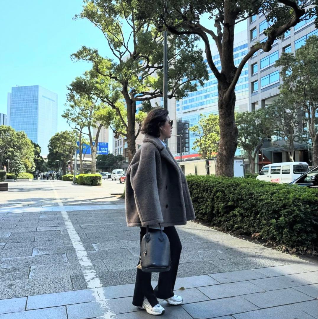 新品未使用タグ付き】HAUNT ハウント ボアコート ダークグレー 36