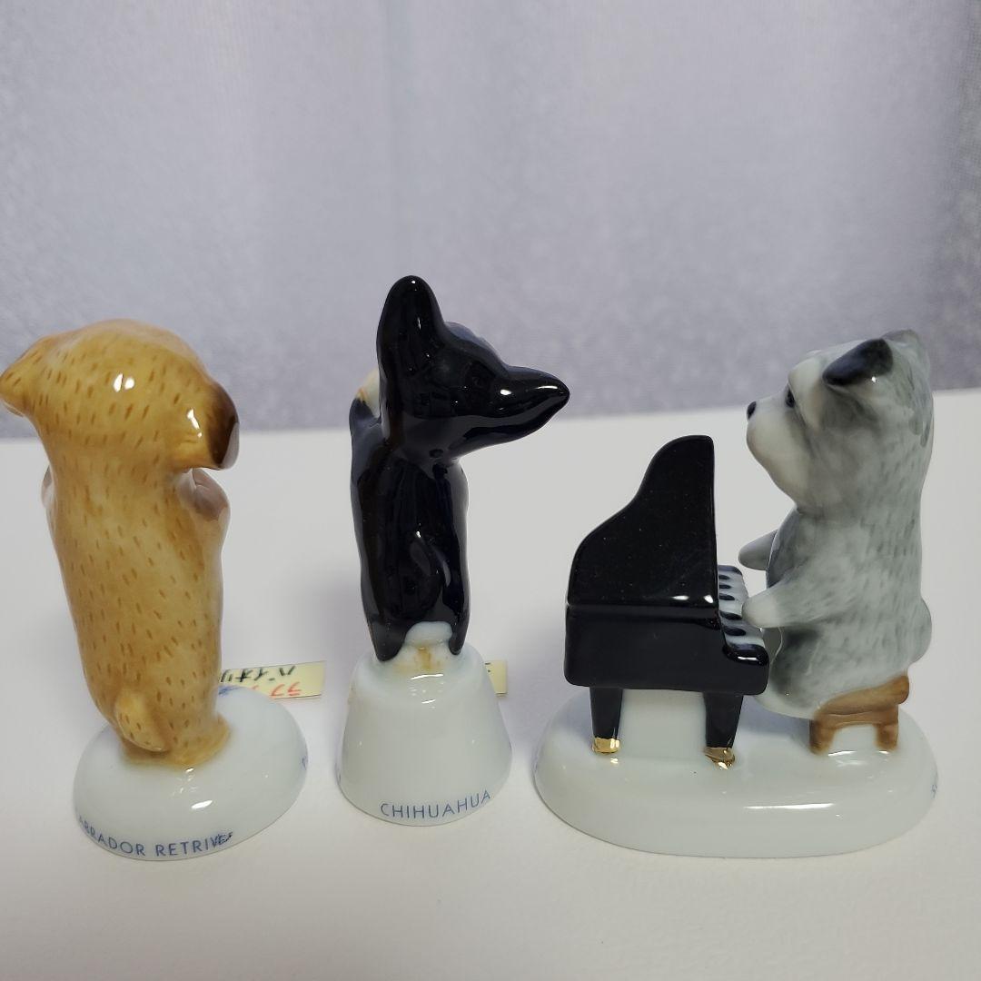 セトクラフト 陶器 子犬オーケストラ 12体セット 敷板・犬種と楽器名の