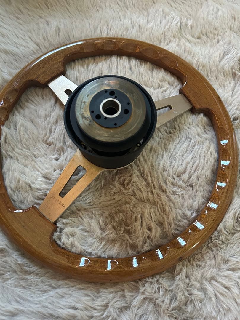 希少 アバルト ABARTH レザーステアリング 35パイ 当時物 艶有り 綺麗