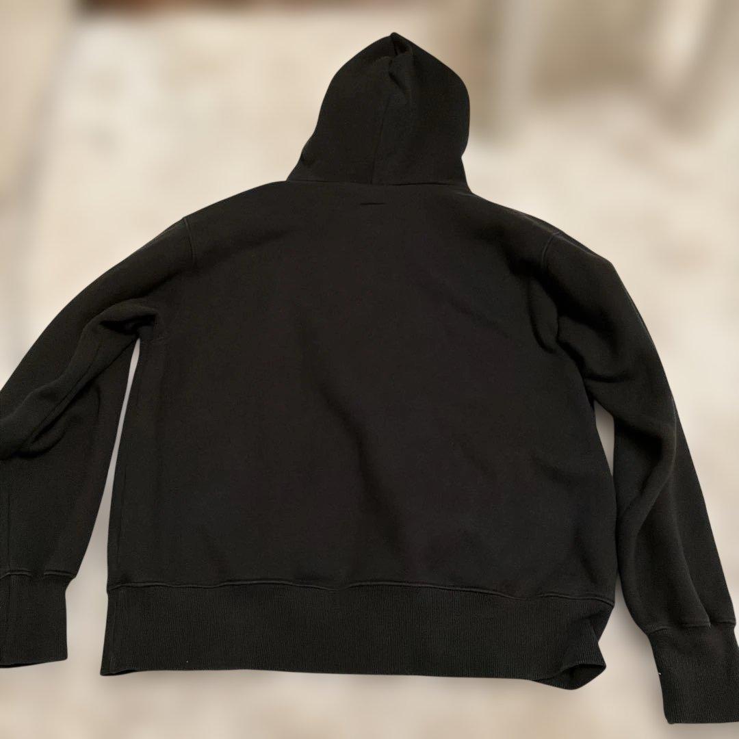 黒 CAUTIONロゴ パーカー #FR2