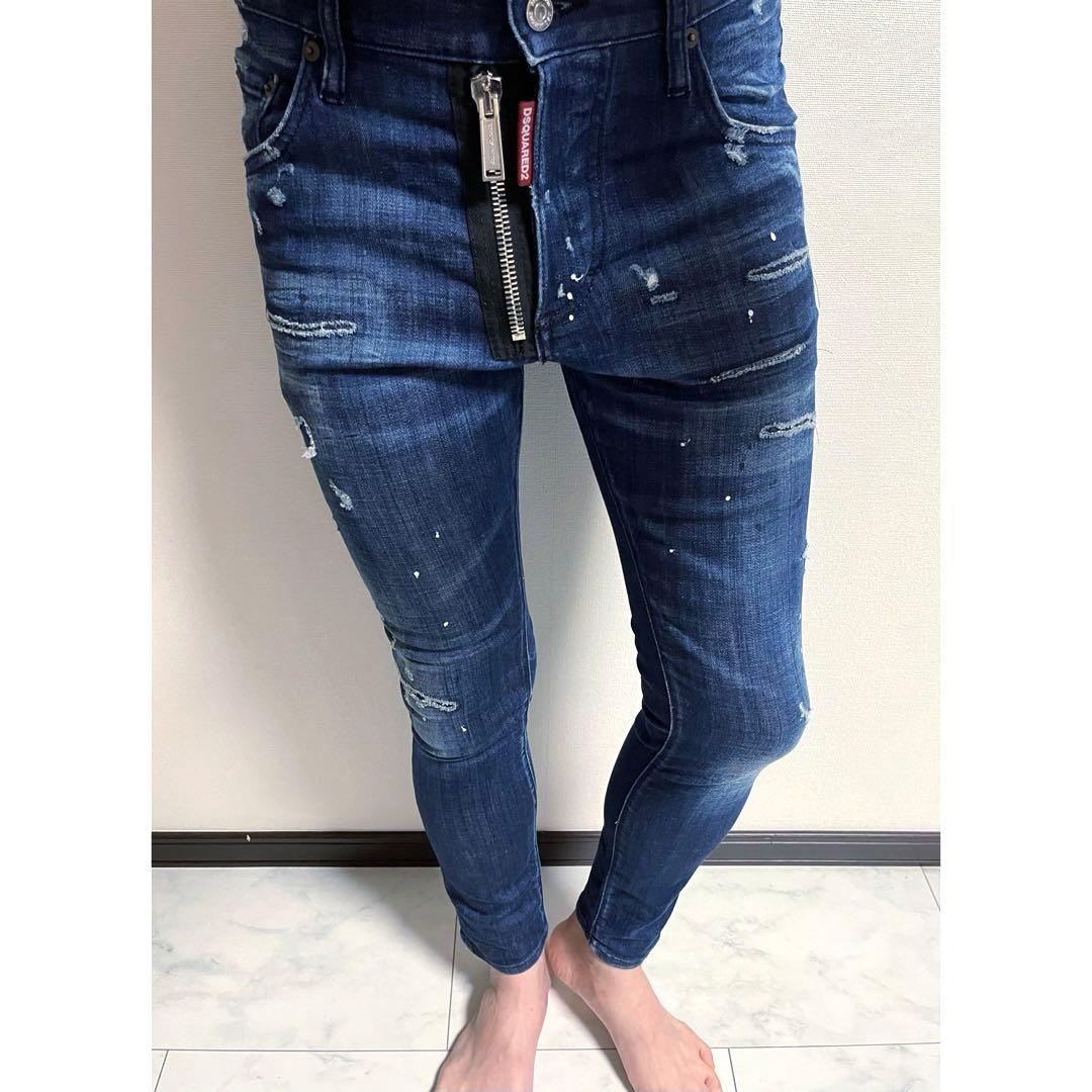 極美品 DSQUARED2 BIG ZIP SKATER 44 ジップ スキニー