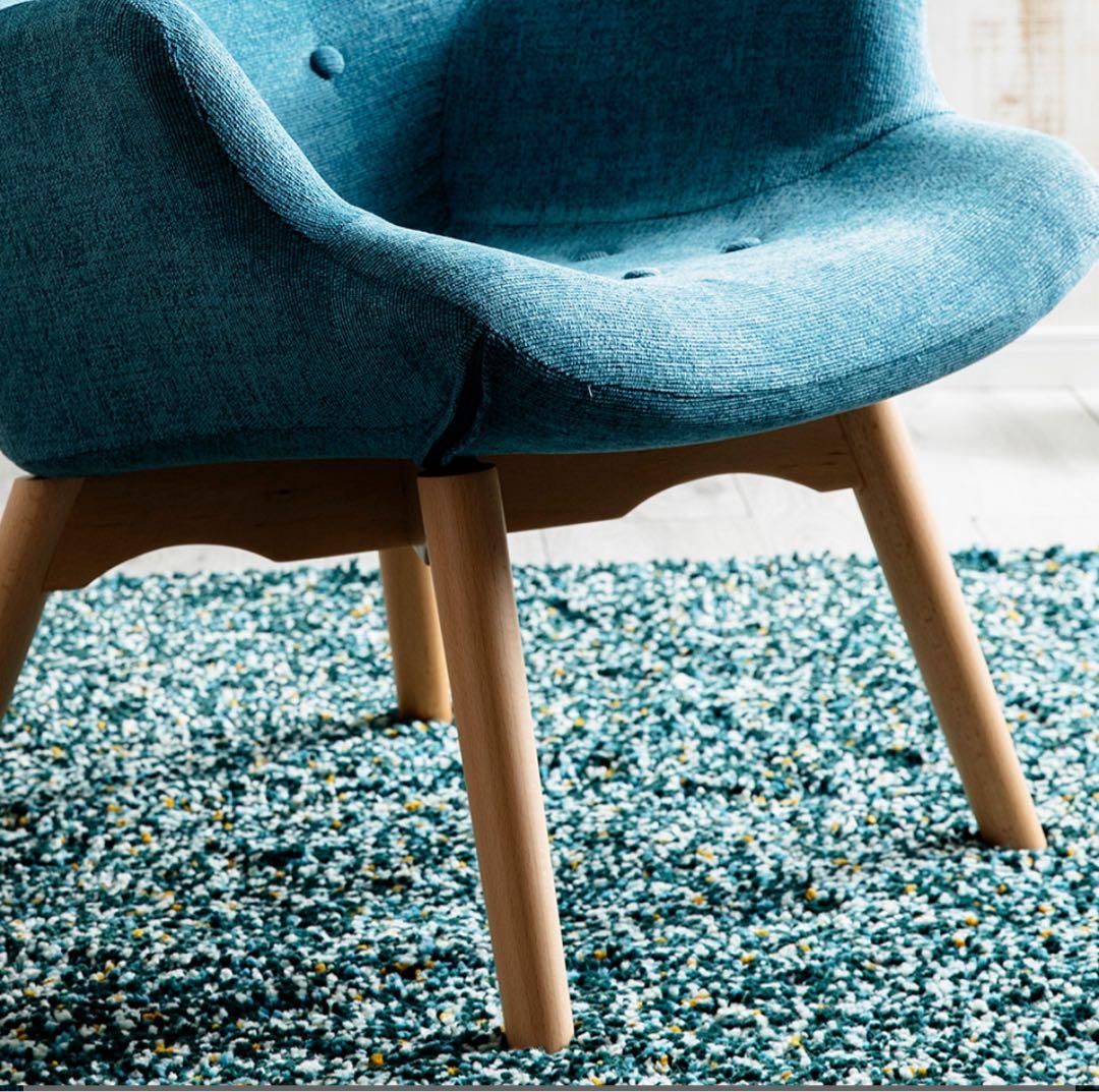 あやりんさま専用】1人掛けソファ 青 ブルー※傷箇所追加