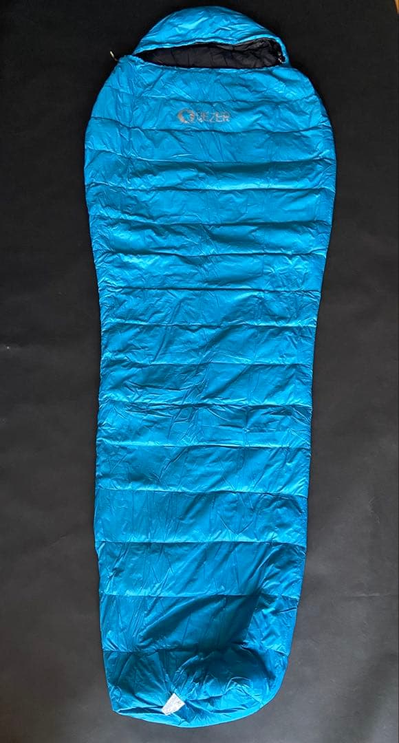 中古］QEZER ダウンシュラフ 600FP春夏秋 2個セットブラック ブルー