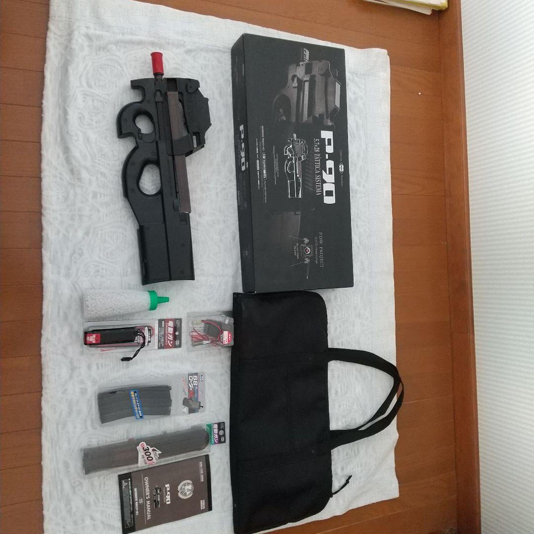 東京マルイ P-90 トイガン バッテリー付き TOKYO MARUI（東京マルイ） □フルセット□ 電動ガンプラス P-90+