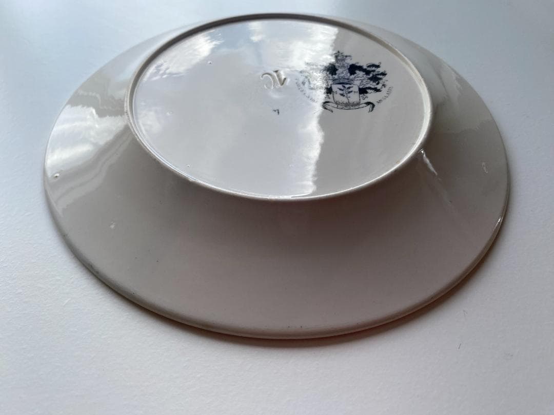 希少】フランス アンティーク ロンウィ グリザイユ ポルカ ケーキ皿