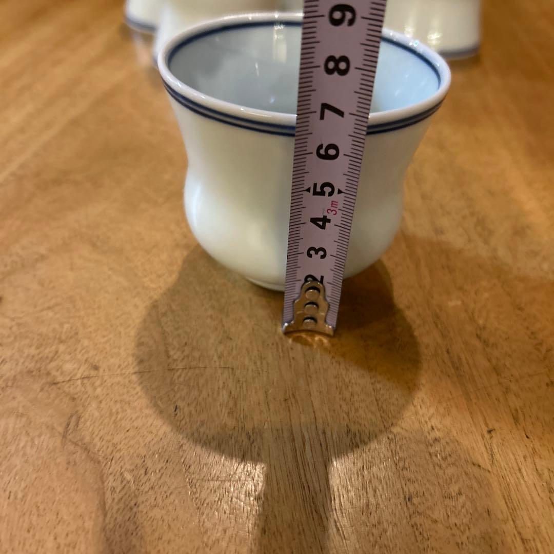 源右衛門窯 染付向日葵（そめつけひまわり） 湯呑み 五個