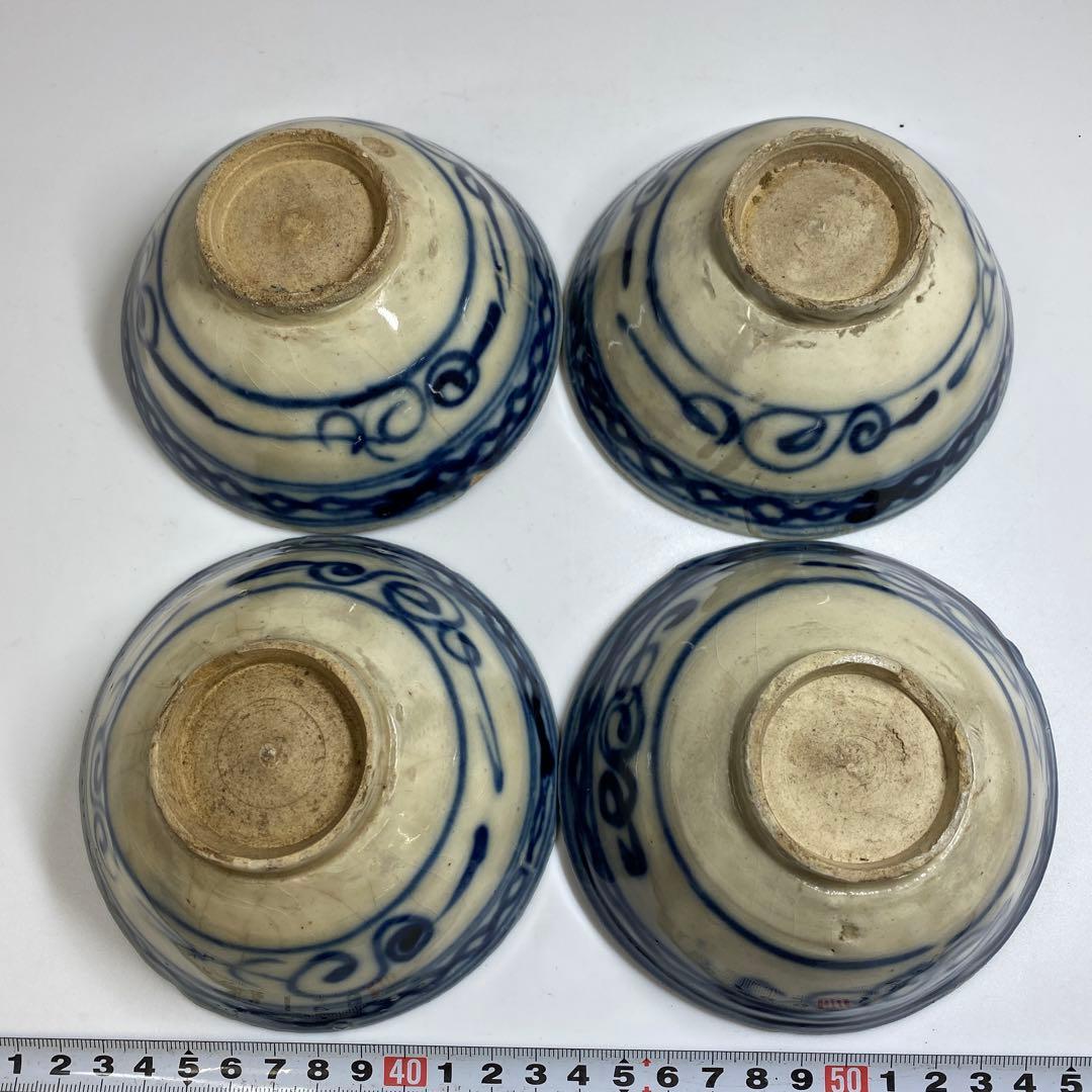 中国清朝時代 青花小鉢4客 口径約12㎝ 東Y7-0403⑥タニト - メルカリ