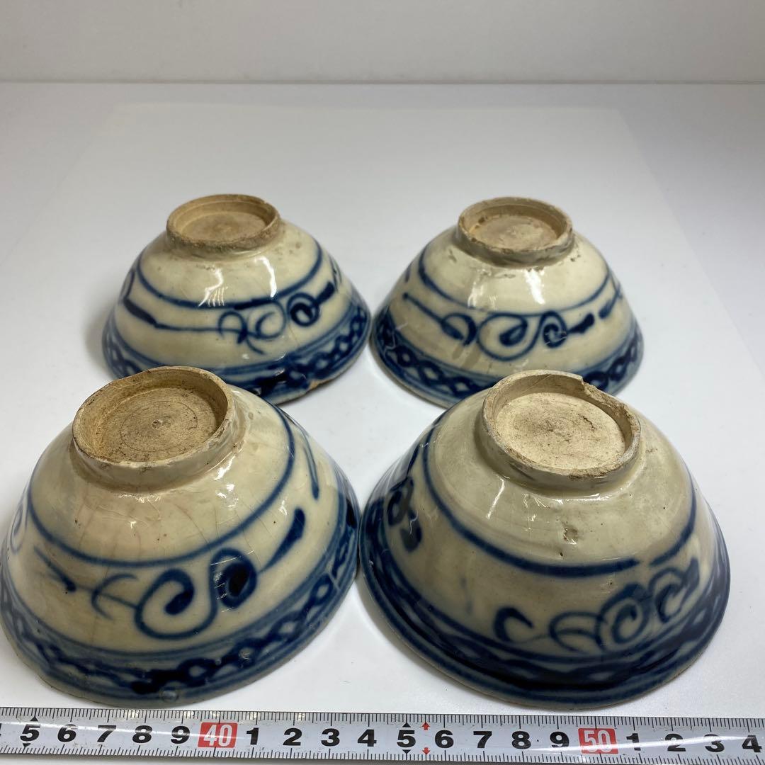 中国清朝時代 青花小鉢4客 口径約12㎝ 東Y7-0403⑥タニト - メルカリ