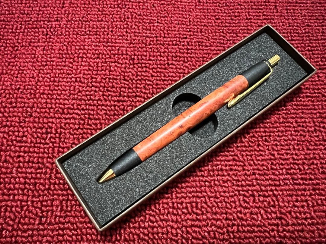 ボナンペン 本花梨瘤 真鍮金具 シャーペン ( アルミ金具付き ) - メルカリ