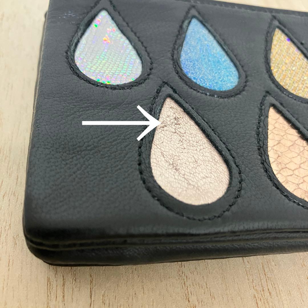 訳あり✨未使用✨ツモリチサト✨長財布✨ドロップ✨黒✨ブラック