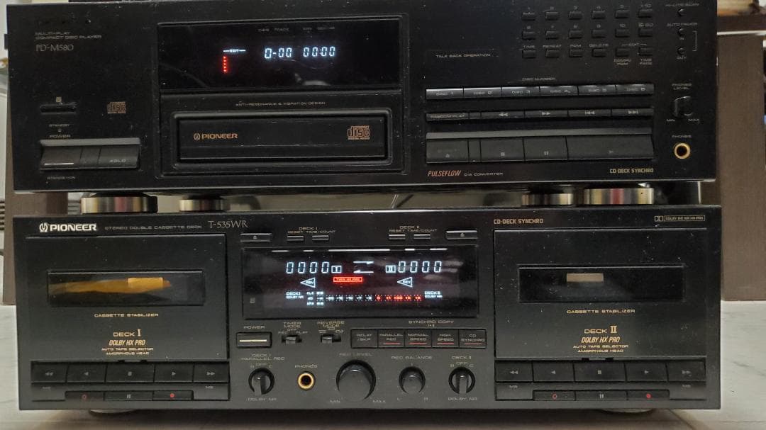 PIONEER Wカセットデッキ＆6連CD T-535WR & PD-M580 - VRLSTUDIO.COM