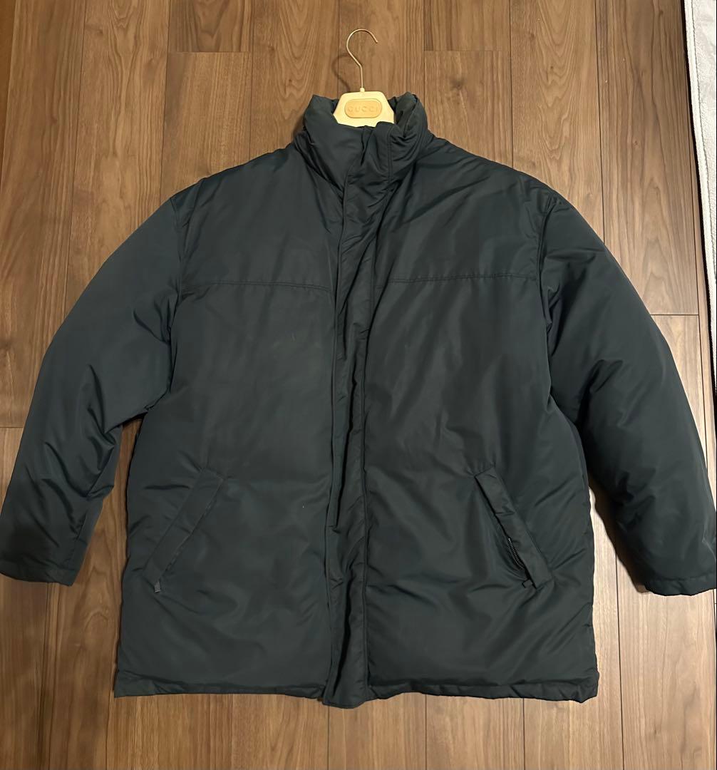 GUCCI ブラック ダウンジャケット Gucci☆素敵！Dark Blue Lightweight Think/Thank Logo Jacket (GUCCI
