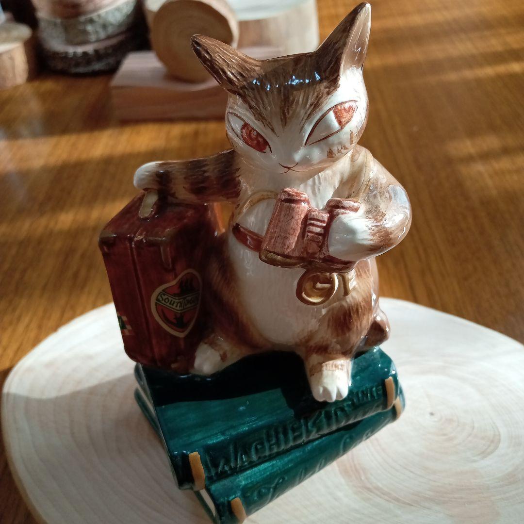 ☆美品☆わちふぃーるどダヤン オルゴール 陶器製 〜80日間世界一周