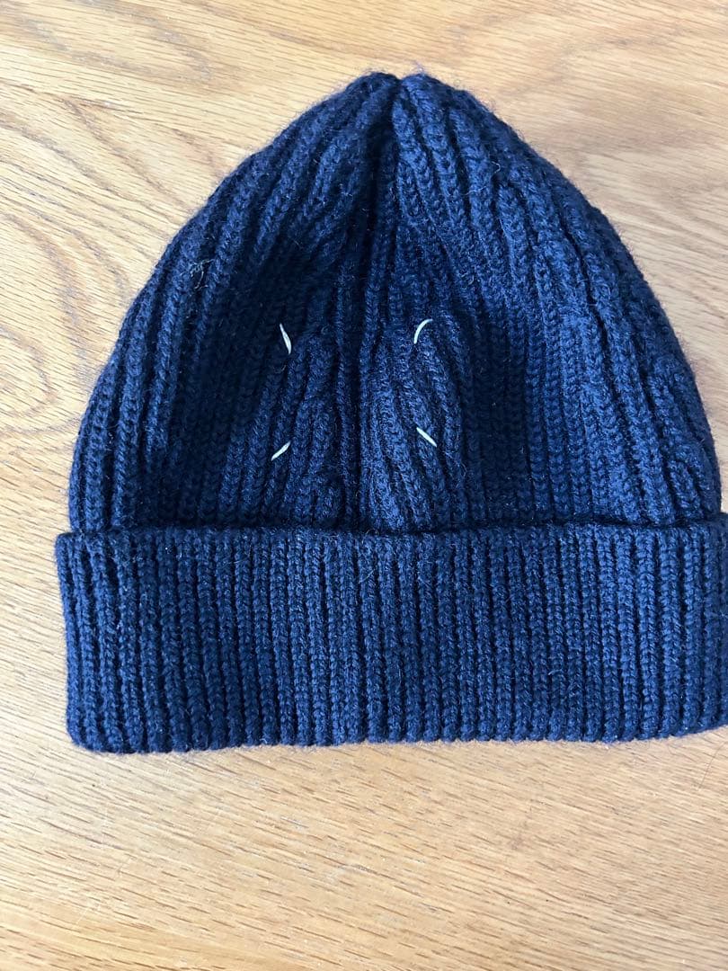 Margielaマルジェラニット帽 ビーニーネイビーレディースS51TC0041 中古・古着通販】Maison Margiela (メゾンマルジェラ) ステッチ