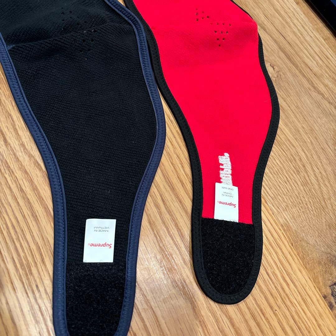 美品Supreme Logo Facemask 2個セット 赤&ネイビー