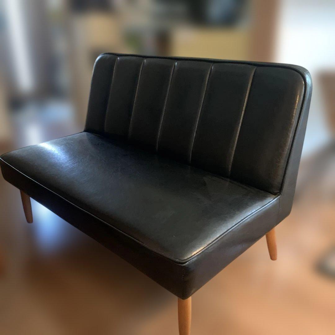 unico】 WYTHE(ワイス) ベンチ バックレスト ブラック 2人掛け - メルカリ