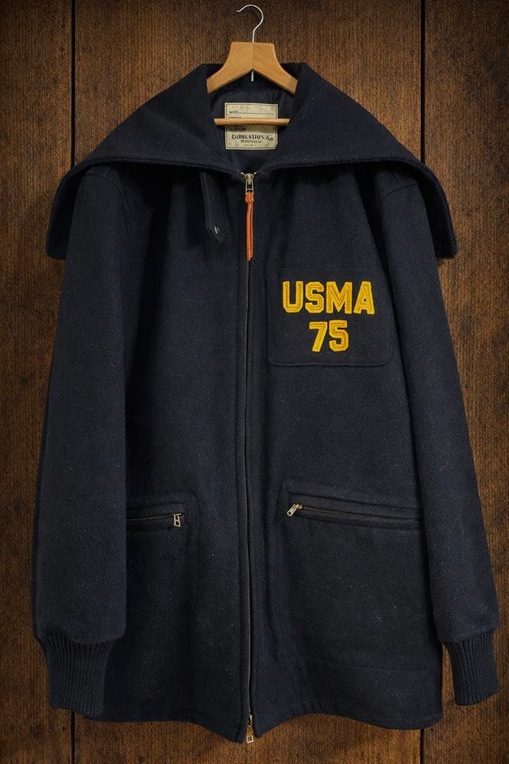 アメリカ陸軍士官学校USMA74ヒューストンHoustonメルトンウールコート MILITARY（ミリタリー） 実物 USED 米軍 U.S.NAVY 70〜80's MELTON