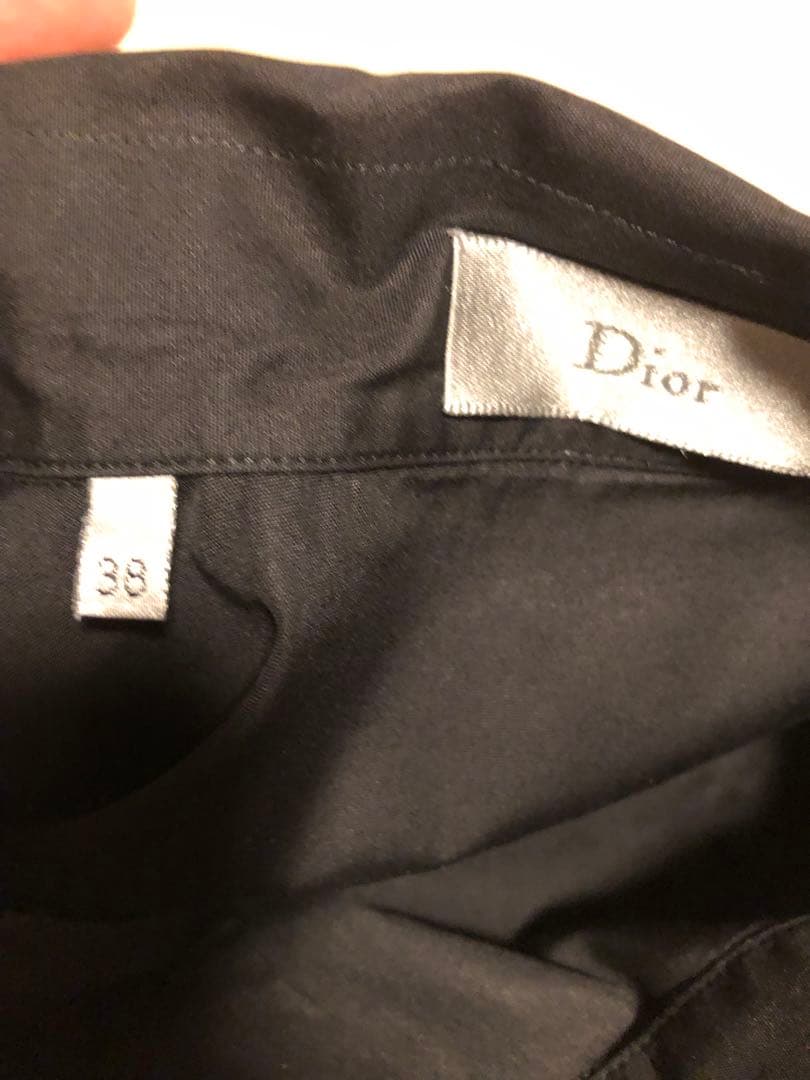 希少】DIORディオールオム黒シャツ38☆エディスリマン