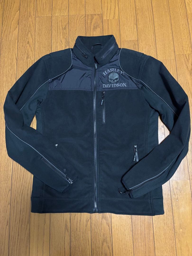 ハーレーダビットソン、スカルウインドプルーフ防風フリースジャケット
