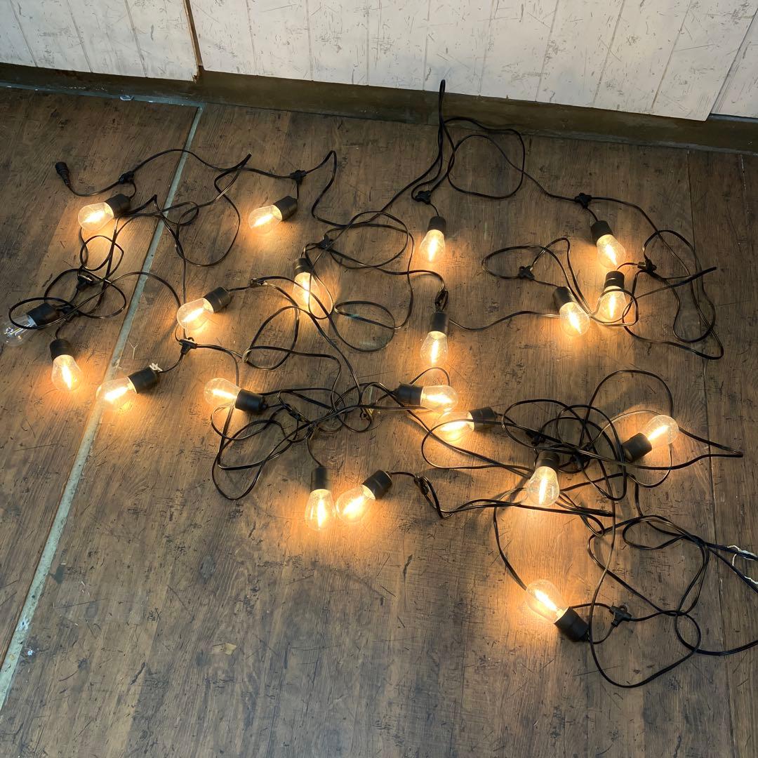 D-2 LED ストリングライト 20灯 電球色 キャンプ イベント 屋外用 D-2 LED ストリングライト 20灯 電球色 キャンプ イベント 屋外用