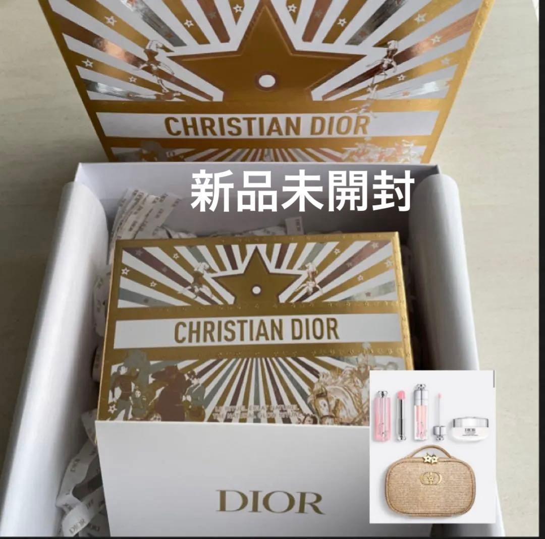 ディオール ホリデー オファー (限定品) リップ ケア　ポーチ付き　新品未開封 新品】ディオール dior 2025ホリデーオファー(限定品) リップ ポーチ