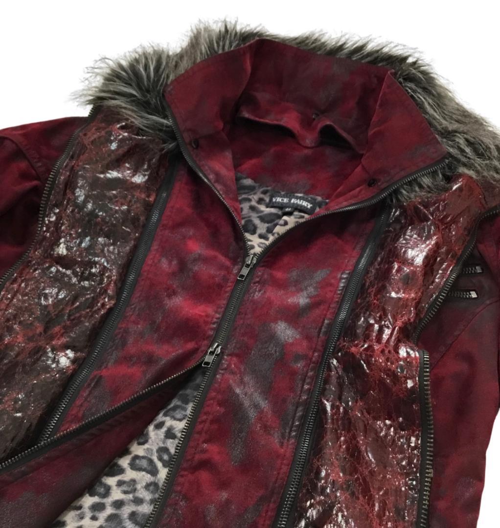 VICE FAIRY ヴァイスフェアリー ファー付きライダースジャケット