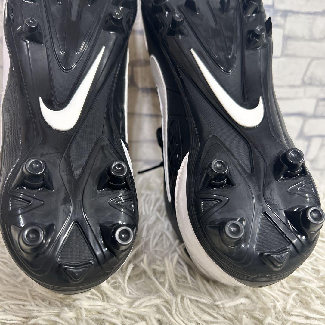 NIKE ナイキ　アメリカンフットボール　スパイク　レザー　黒　白　27.5cm