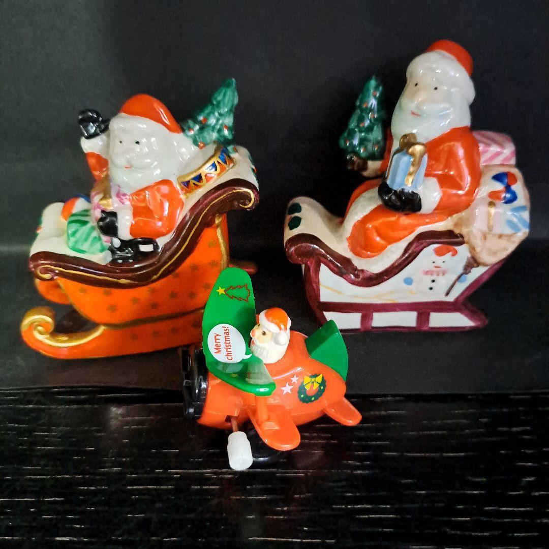 サンタクロース 置物 陶器製 3点セット - メルカリ